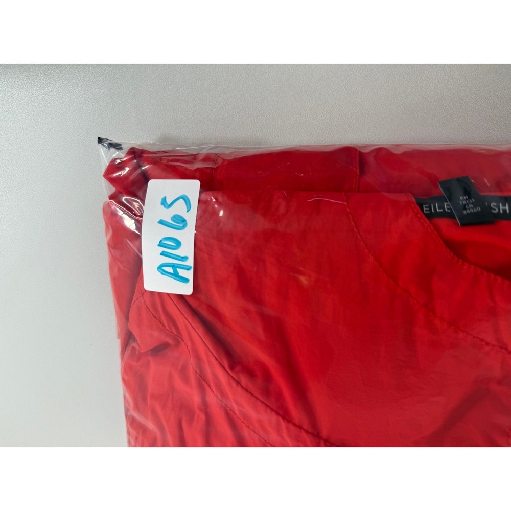 EILEEN FISHER Red‎ Hooded Anorak Jacket Drawstring Waist Lightweight Women XL - Picture 7 of 7